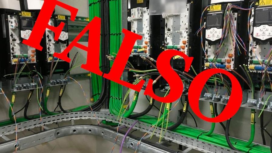 Imagen de “cables eléctricos” en el AILA es falsa