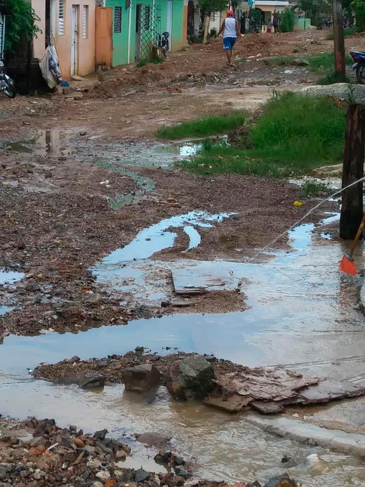 Calle del sector Villa Guerrero, en El Seibo