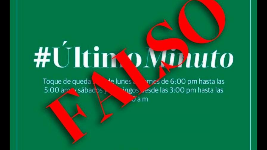 Circula publicación falsa con nuevo horario de toque de queda