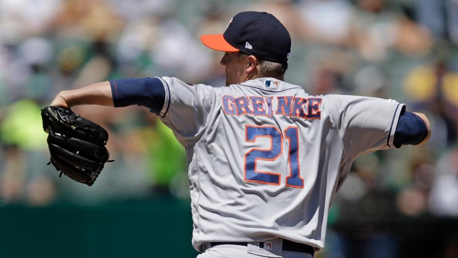 Greinke llega a 200 triunfos y Astros doblegan a Atléticos