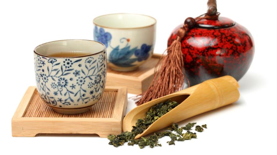 En taza de porcelana