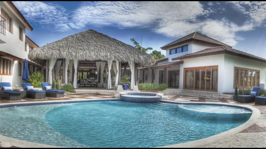 Una villa tropical-contemporánea