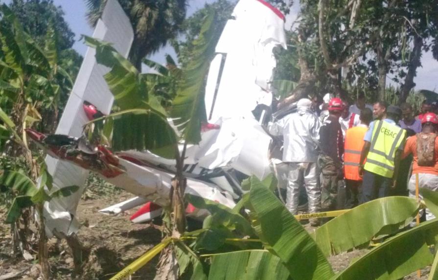Avioneta se precipita en Estancia Nueva, Santiago; tres muertos 