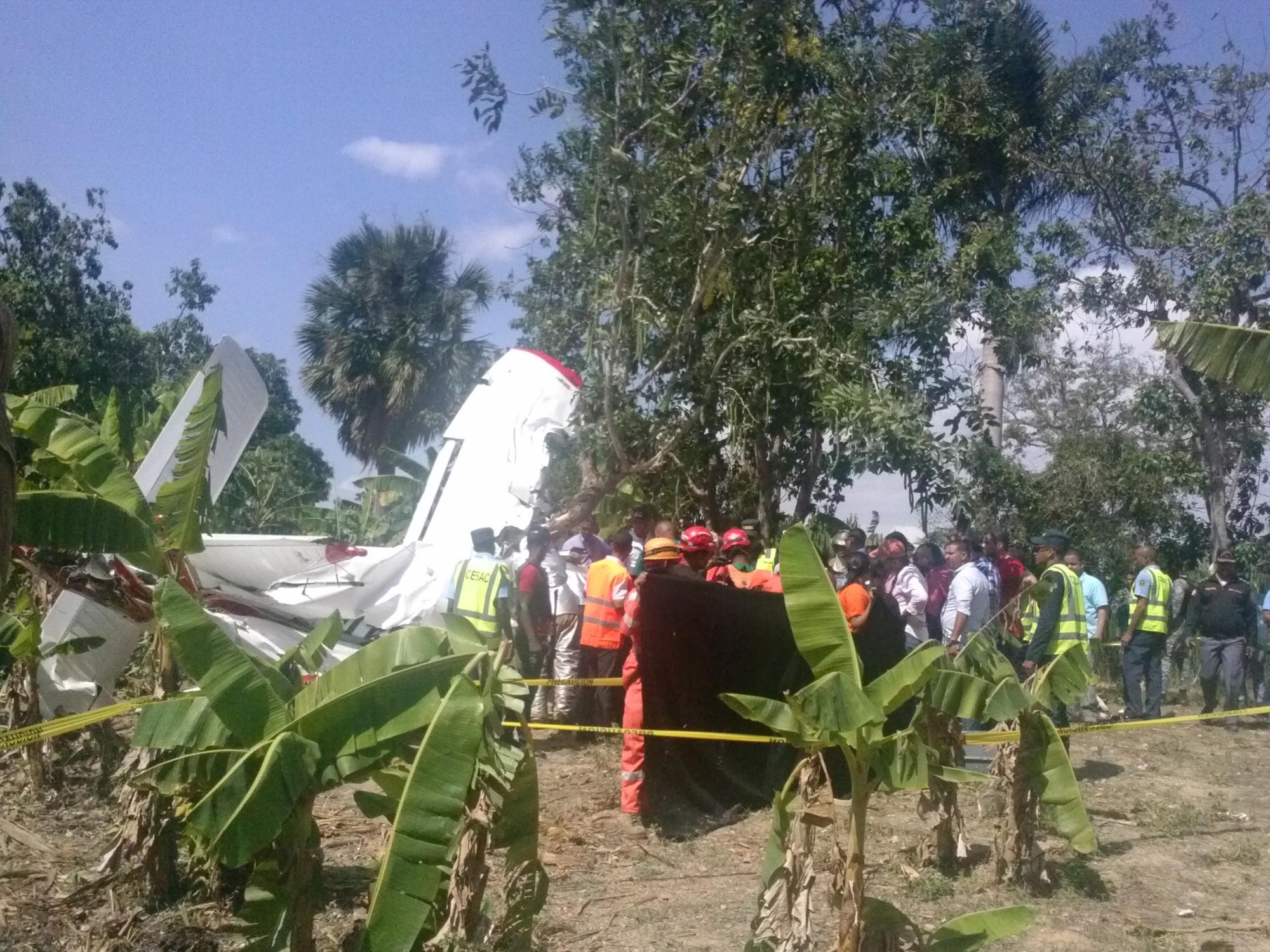 La aeronave accidentada y en donde fallecieron tres jóvenes