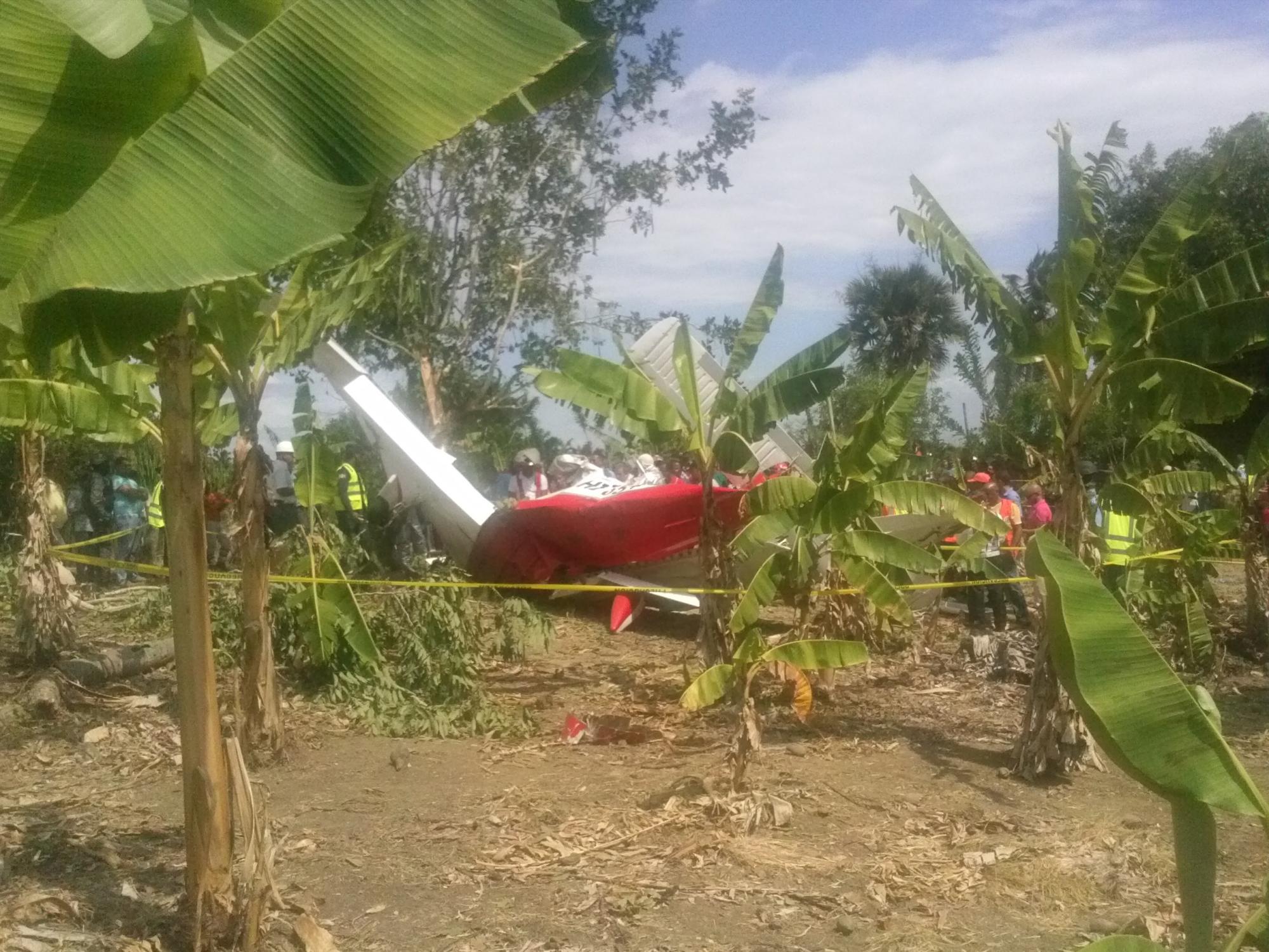 La aeronave accidentada y en donde fallecieron tres jóvenes