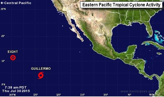  Se forma la tormenta tropical Guillermo lejos de las costas de México