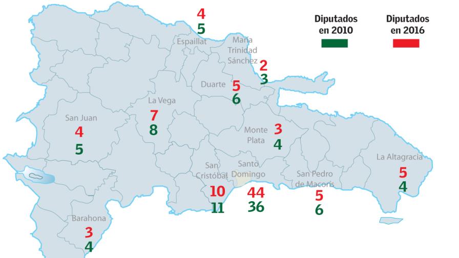 La provincia Santo Domingo se adueña de la cuarta parte de los escaños de la Cámara de Diputados La provincia Santo Domingo se adueña de la cuarta parte de los escaños de la Cámara de Diputados