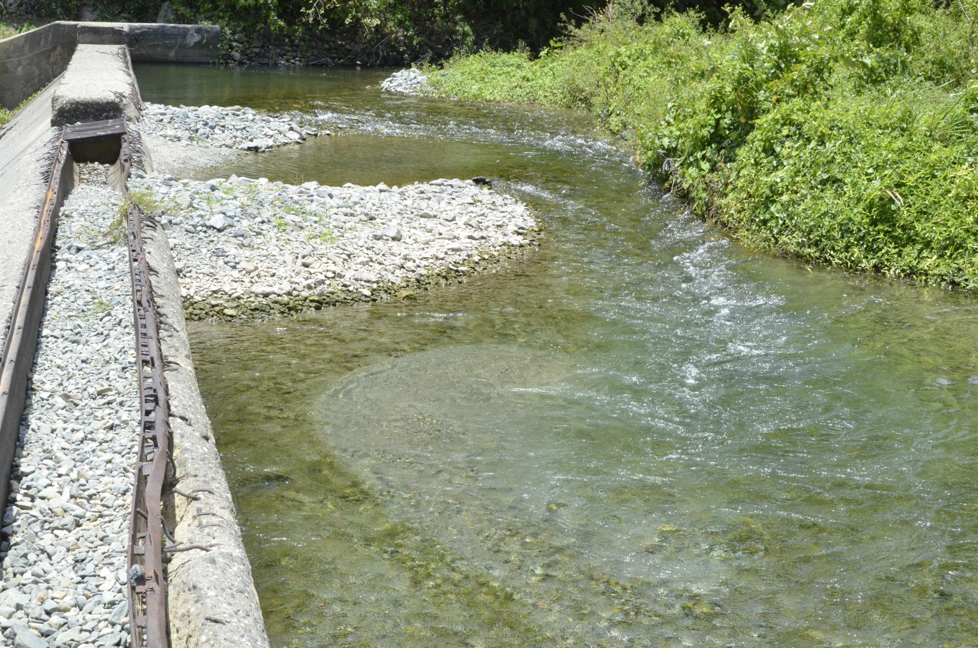Toma de agua en el acueducto Duey, en el municipio de Villa Altagracia.