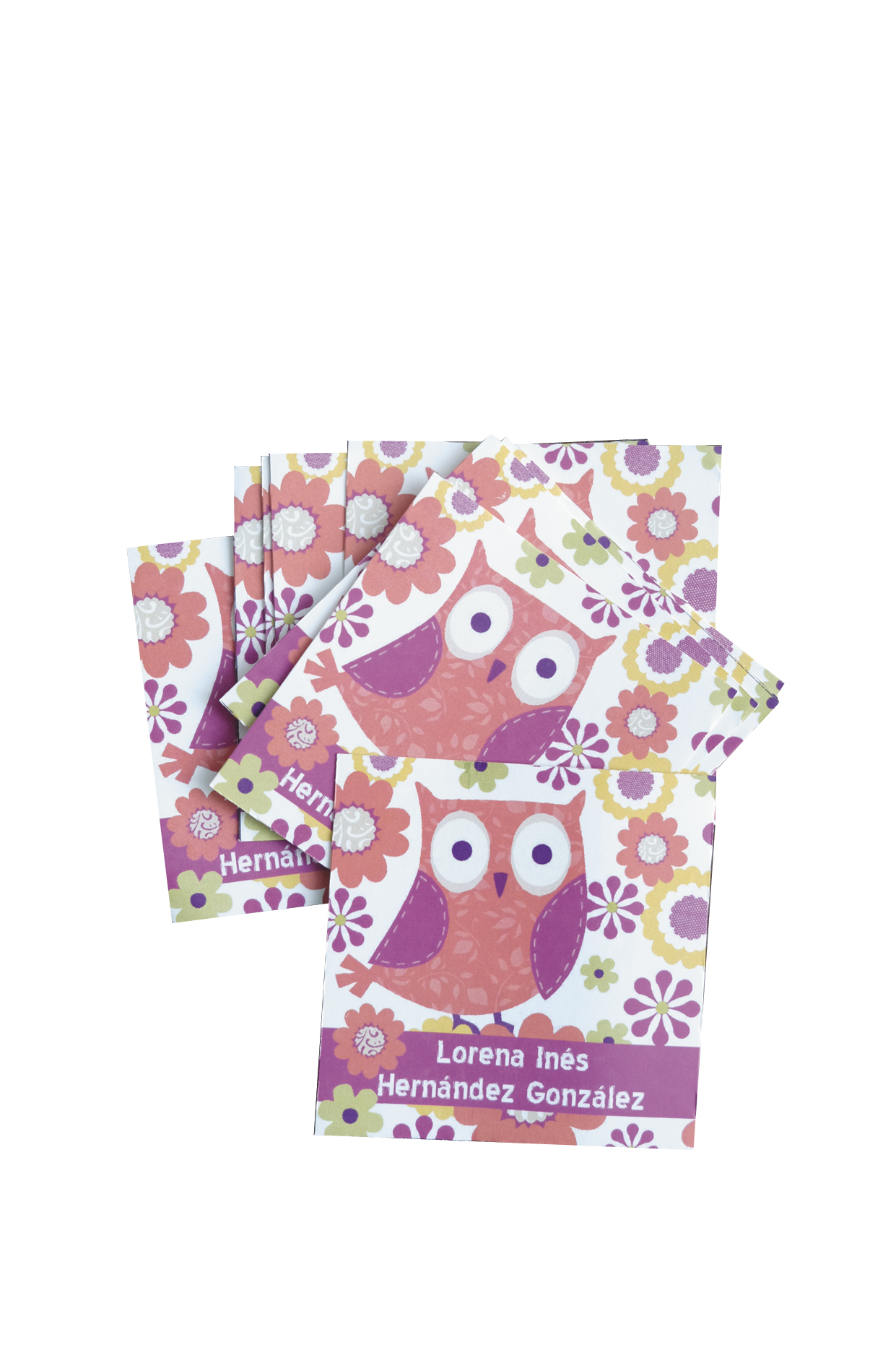 Stickers identificadores de libros y cuadernos tamaño.