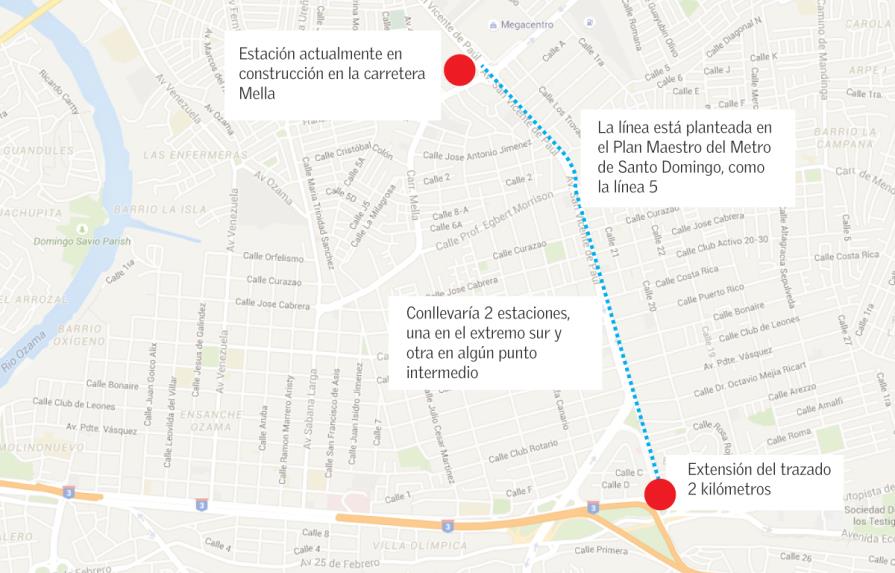 Extenderían la construcción del Metro de Santo Domingo dos kilómetros hasta el Parque del Este