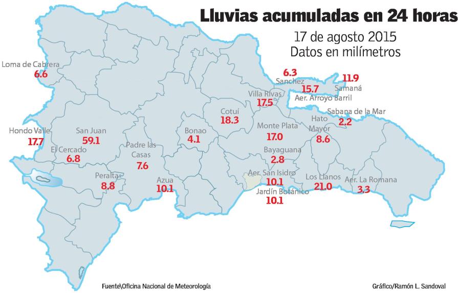 La posibilidad de lluvias en nuestro país depende de la tormenta Danny