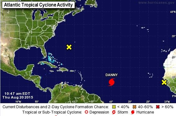 Danny se transforma en el primer huracán del Atlántico de 2015 