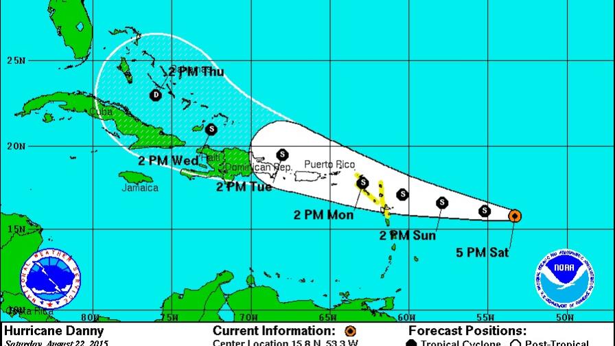Puerto Rico e Islas Vírgenes se prepararan para el huracán Danny