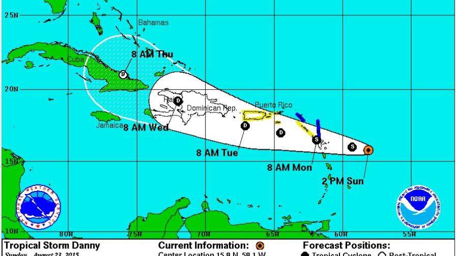 Nuevo modelo del Centro Nacional de Huracanes advierte Danny entraría por el Sur de la isla