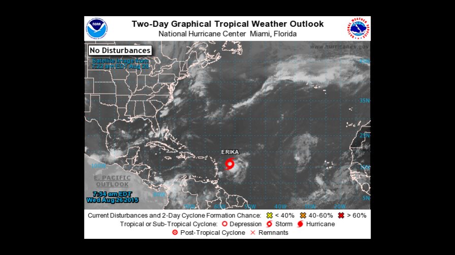 Tormenta tropical Erika se fortalece y apunta a Florida como huracán