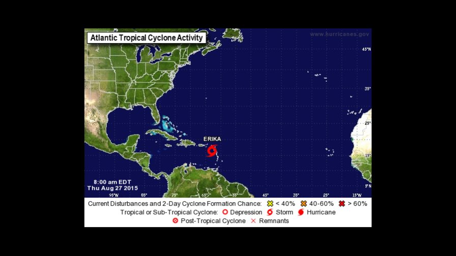 La tormenta Erika se fortalece antes de llegar a Puerto Rico; pasaría el viernes por República Dominicana La tormenta Erika se fortalece antes de llegar a Puerto Rico; pasaría el viernes por República Dominicana