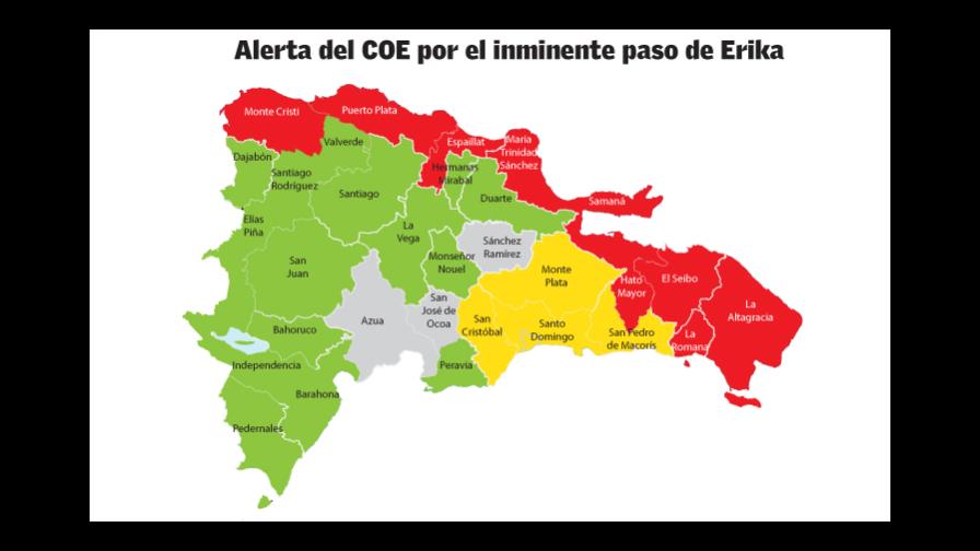 Paso de tormenta Erika pone al país bajo alerta; activan los organismos de socorro