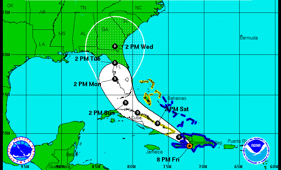 Erika se mueve hacia Haití aunque se espera disminuya velocidad  