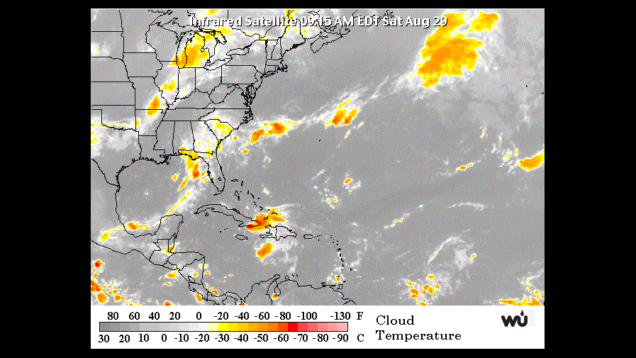 Emiten alerta de inundaciones para cinco provincias por el paso de Erika Emiten alerta de inundaciones para cinco provincias por el paso de Erika