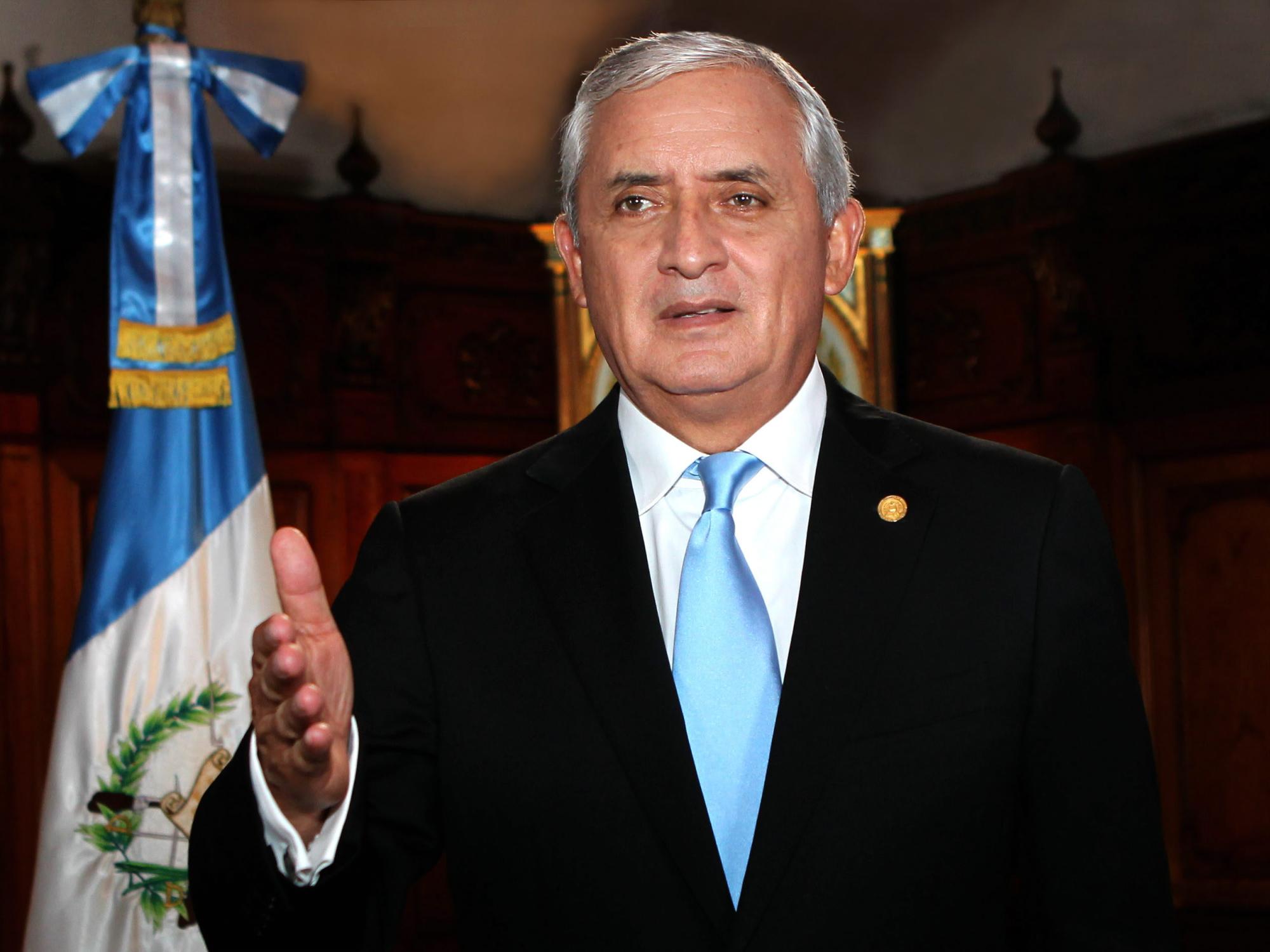 El presidente de Guatemala Otto Pérez Molina durante su alocución en televisión abierta en Ciudad de Guatemala, acusado de corrupción de manera oficial desde el pasado viernes, ha defendido su inocencia y ha denunciado una estrategia intervencionista de determinados sectores como el extranjero. 