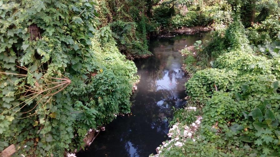 Lo que una vez fue un cristalino arroyo, ahora es una cañada