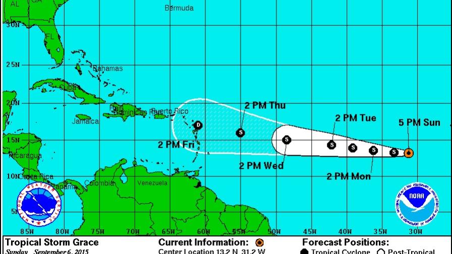 Tormenta Grace se fortalece sin representar amenaza