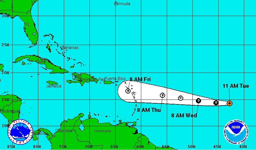 La tormenta Grace se degradará hoy a depresión tropical rumbo a las Antillas