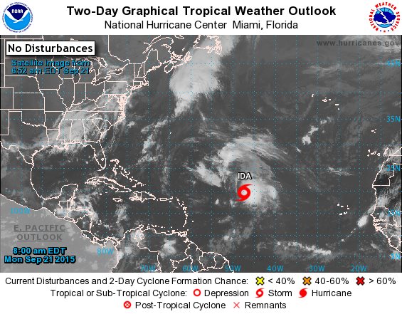 La tormenta Ida se fortalece al norte de las Antillas Menores