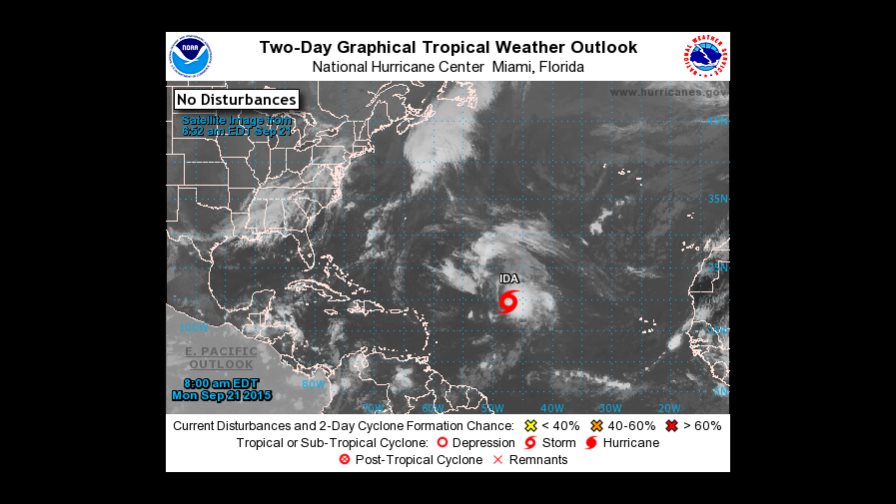 La tormenta Ida se fortalece al norte de las Antillas Menores