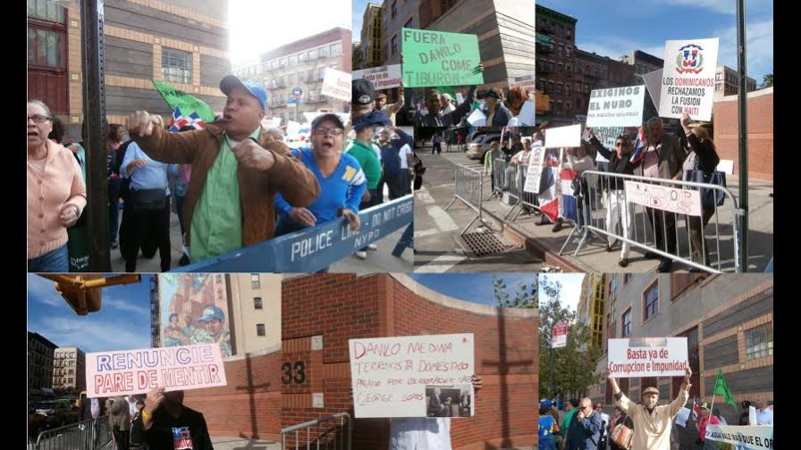 Dominicanos en Nueva York realizan dos piquetes contra Danilo Medina
