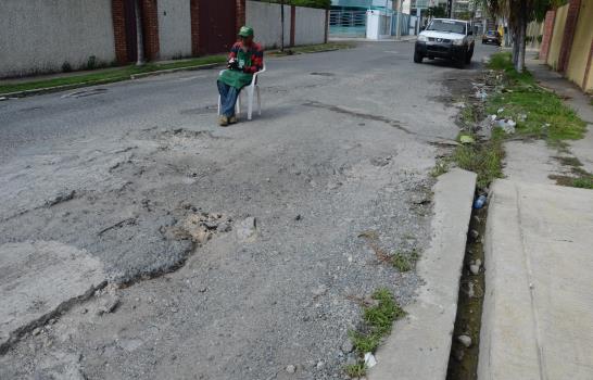 En La Arboleda, la calle Fabio A. Mota es un hoyo