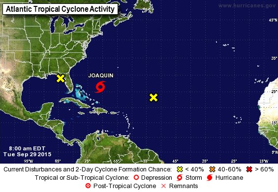 Se forma Joaquín, la décima tormenta tropical en el Atlántico 