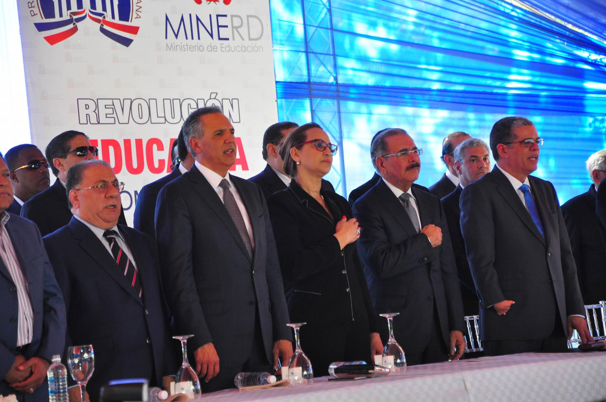 El Presidente Danilo Medina durante el acto de inauguración.