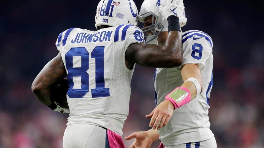 Johnson suma 2 recepciones de TD, guía a Colts ante Texans 