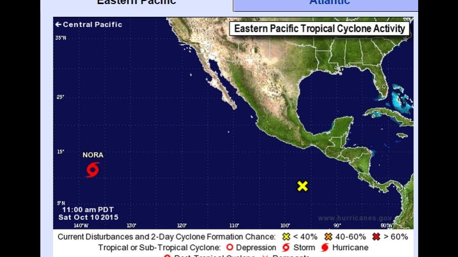 Se forma en el Pacífico tormenta tropical Nora, alejada de costas mexicanas