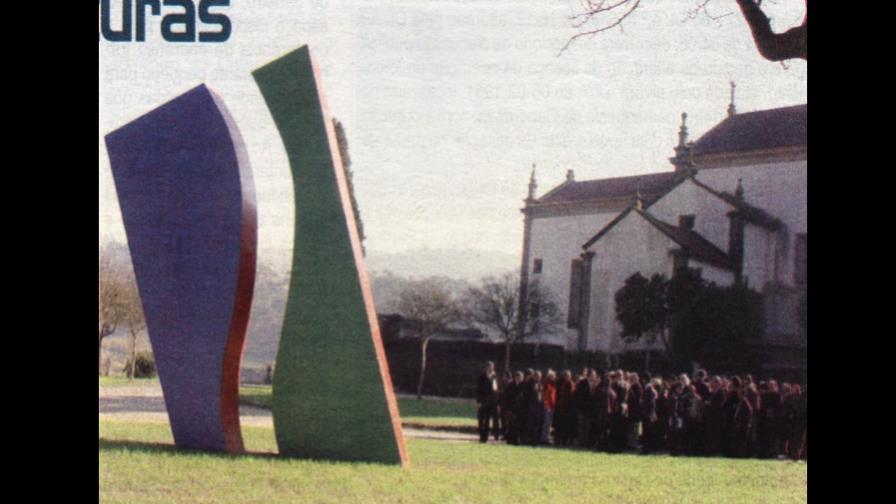 Leopoldo Maler invitado de honor inauguración de un parque escultórico en Portugal