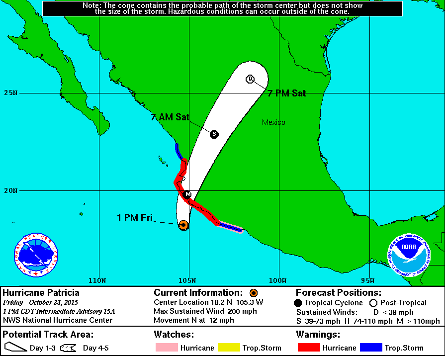 Imagen del Centro Nacional de Huracanes de los Estados Unidos.