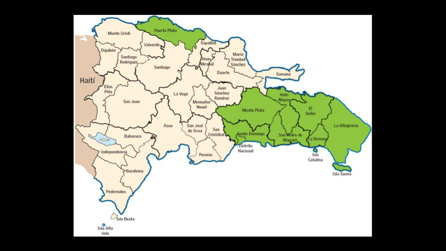 COE declara alerta verde en ocho provincias y el Distrito Nacional