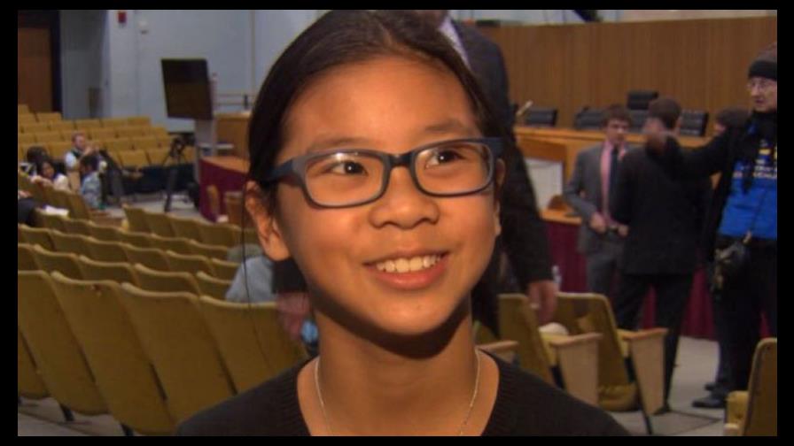 Niña china pide cambio en Constitución de EEUU para ser presidenta 