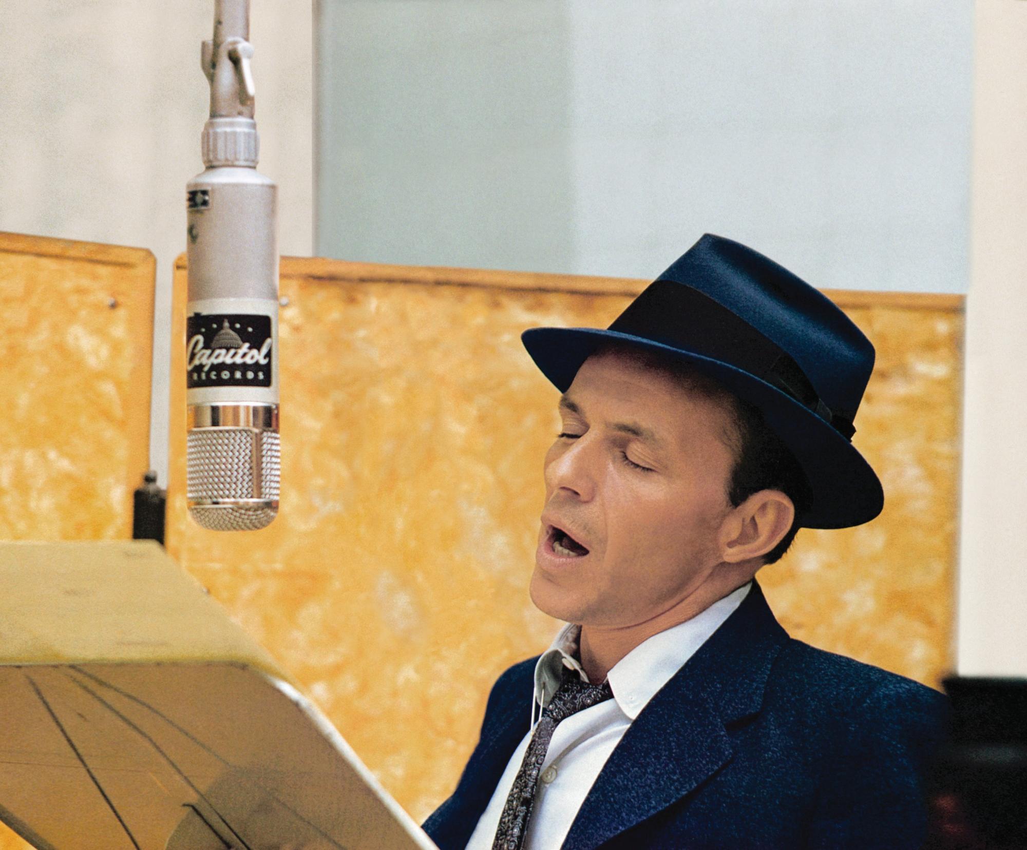 Sinatra en un estudio de grabación