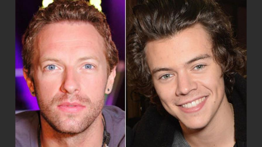 El líder de Coldplay, Chris Martin, eclipsado por la belleza de Harry Styles de One Direction 