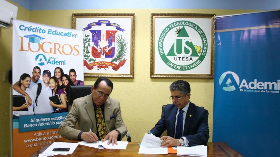 Estudiantes UTESA podrán financiar estudios en Banco Ademi