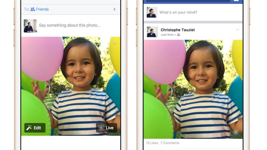 Facebook agregará Live Photos a sus apps para iPhone
