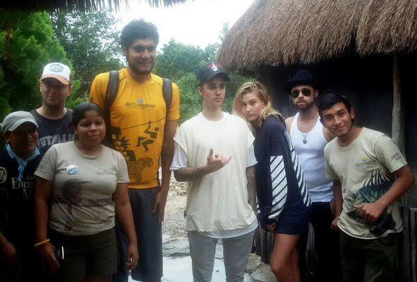 Justin Bieber se relaja y divierte en la Riviera Maya