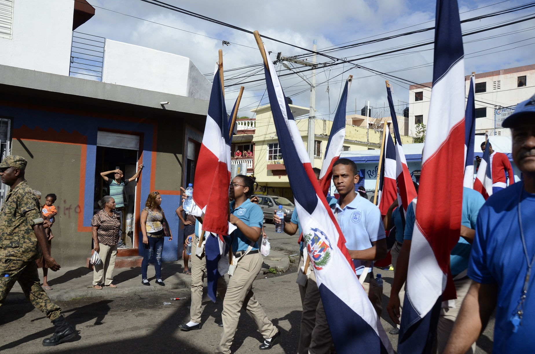 Desfile por el Mes de la Patria en el sector de Villa Consuelo, Distrito Nacional
