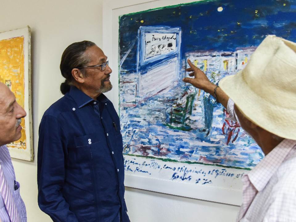 José Cestero explica una de sus obras