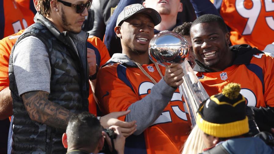 Denver festeja el campeonato del Super Bowl de los Broncos 