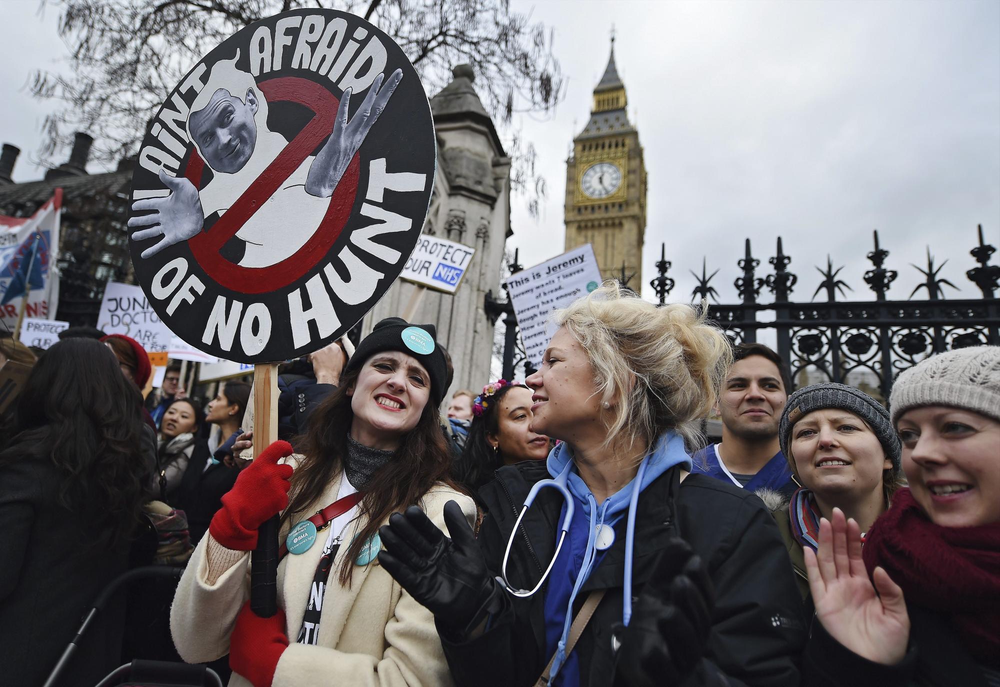Huelga médica en Londres
