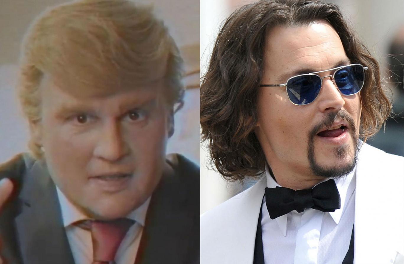 Johnny Depp como Donald Trump 