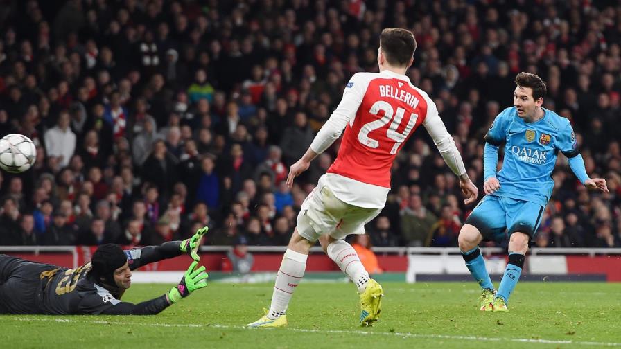 Messi hunde al Arsenal y deja al Barcelona con pie y medio en cuartos